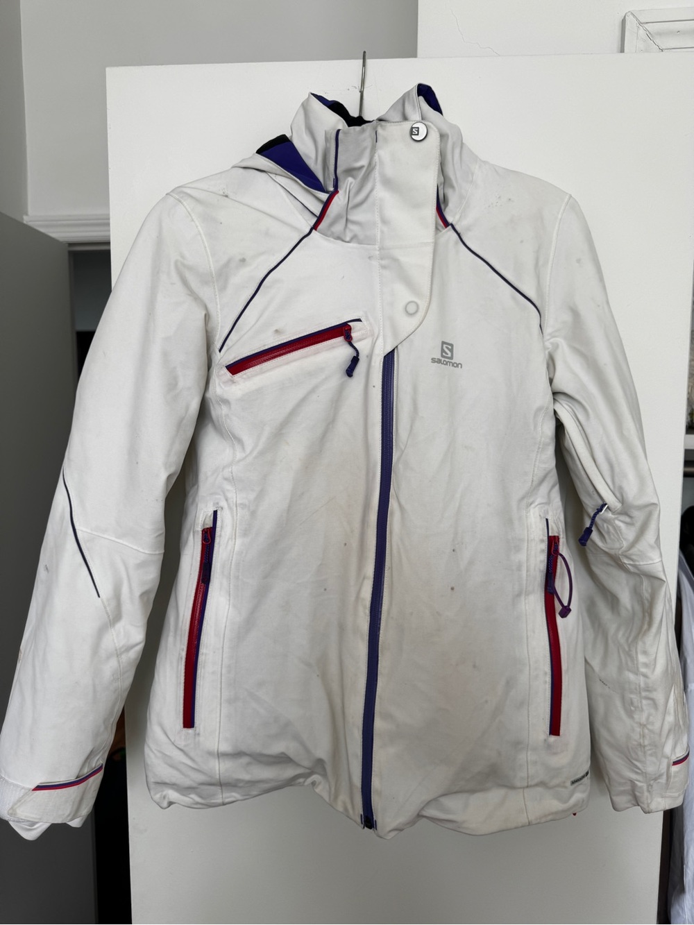 Salomon Black & White Jacket with Blue Size Tag